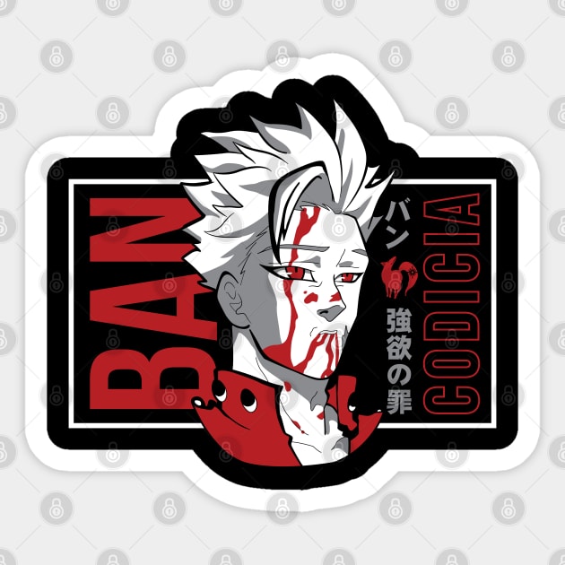 Ban - Nanatsu no Taizai Sticker by Otaku Vibes